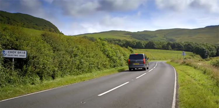 Gravity or optical illusion? Video shows road where vehicle goes uphill