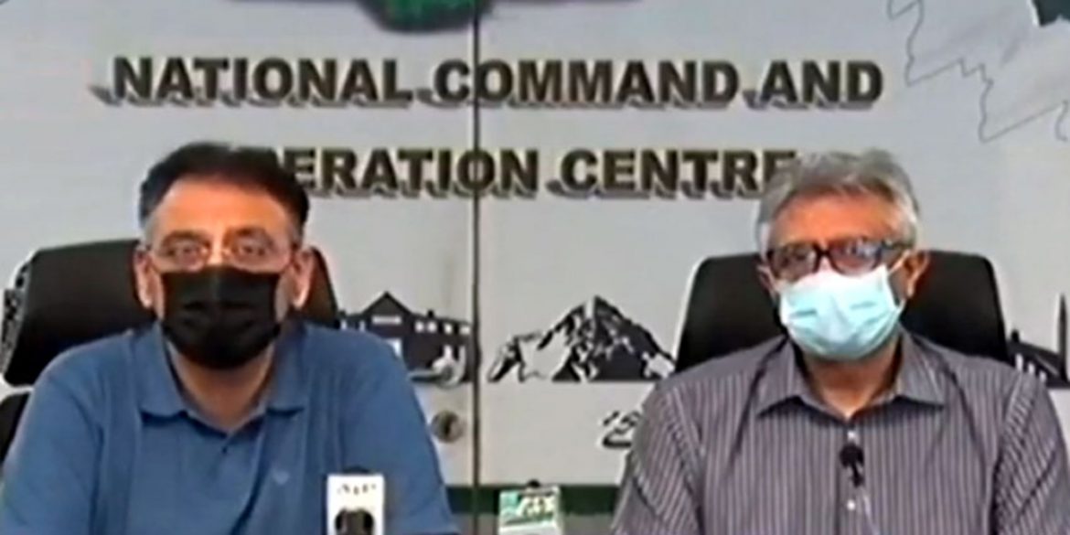 Asad, Dr Faisal hold joint presser to discuss possible Covid restrictions