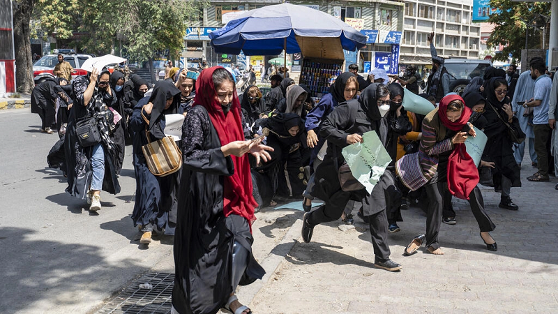 Afghan women protest Hazara ‘genocide’ after Kabul bombing